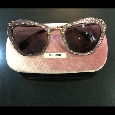 miu miu pink glitter sunglasses|miu miu runway sunglasses.